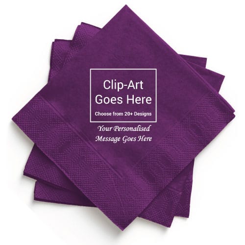 Plum Personalised Napkin - Pack of 50