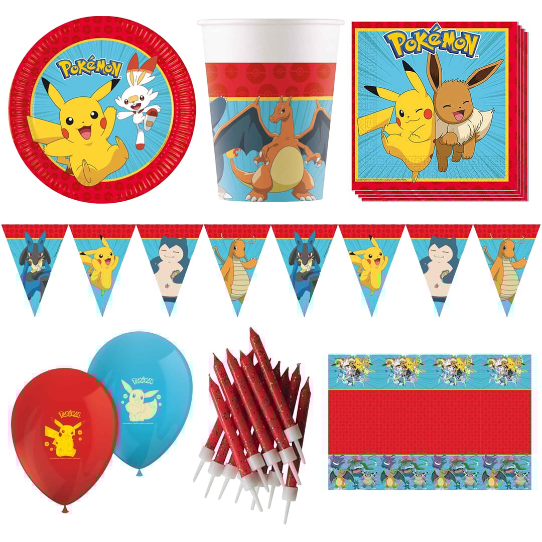 Vibrant Pokemon 8 Person Deluxe Party Pack