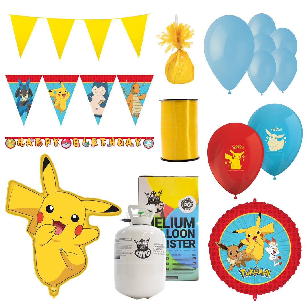 Pokemon Birthday Balloons, Helium & Decorations Party Pack View 2