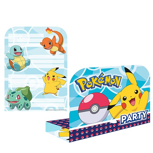 Pokemon Stand-Up Invitations with Envelopes - Pack of 8 Product Image