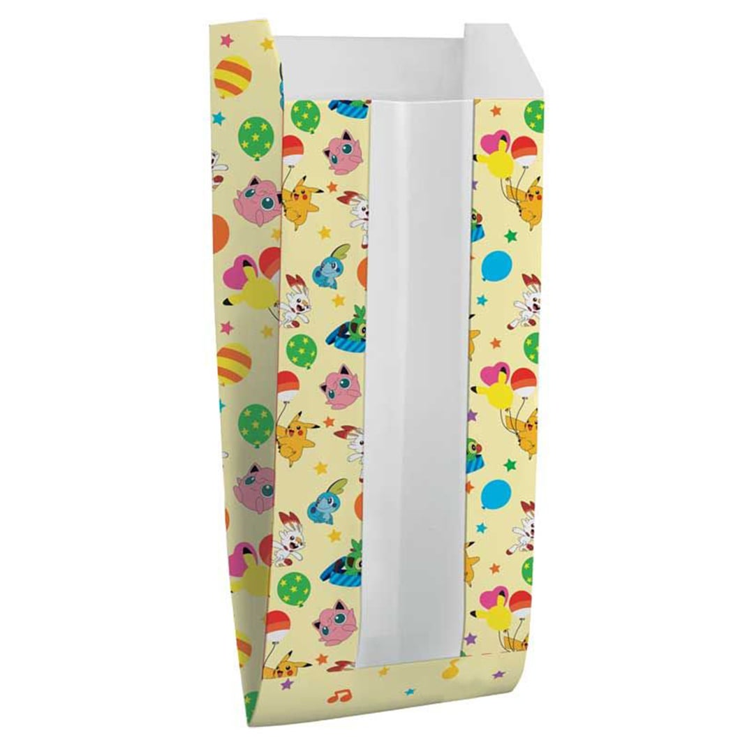 Pokemon Paper Party Bags with Clear Cello Windows 24cm - Pack of 10