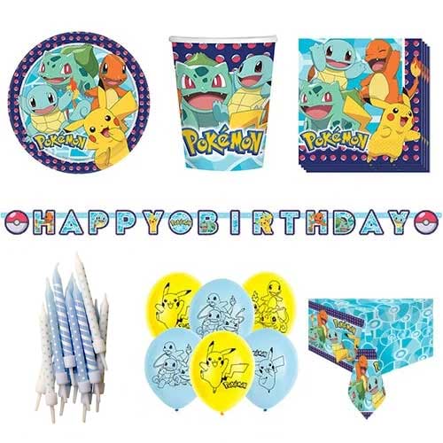 Pokemon Theme 8 Person Deluxe Party Pack Product Image