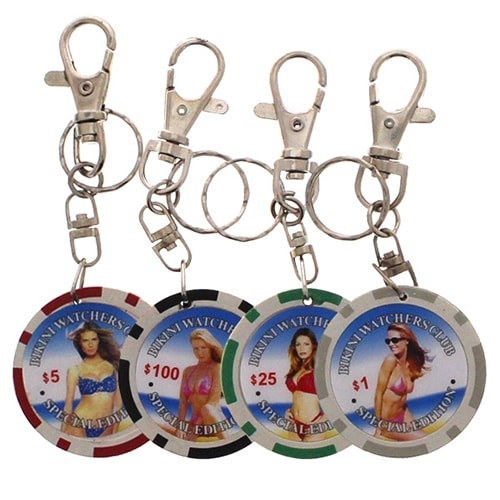 Assorted Poker Babe Chip Key Ring Product Image