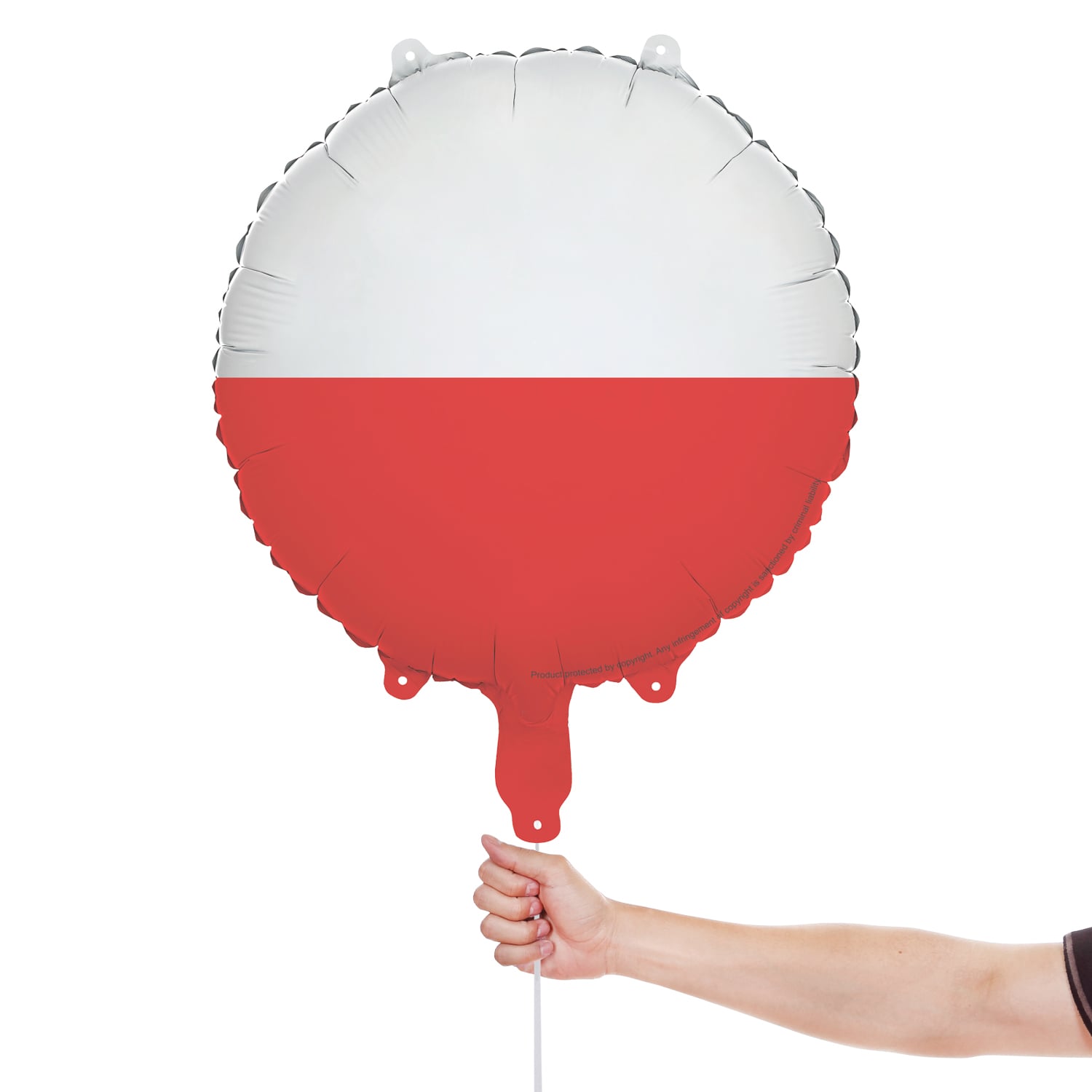 Poland Flag Round Foil Balloon 45cm / 18 in Product Gallery Image