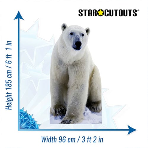 Polar Bear Lifesize Cardboard Cutout 176cm Product Gallery Image