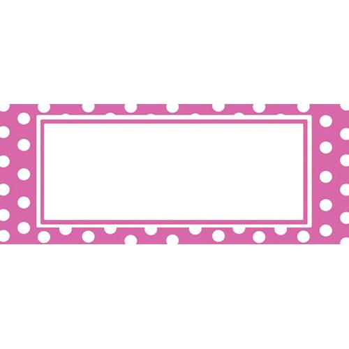 Polka Dots Pink Design Small Personalised Banner - 4ft x 2ft