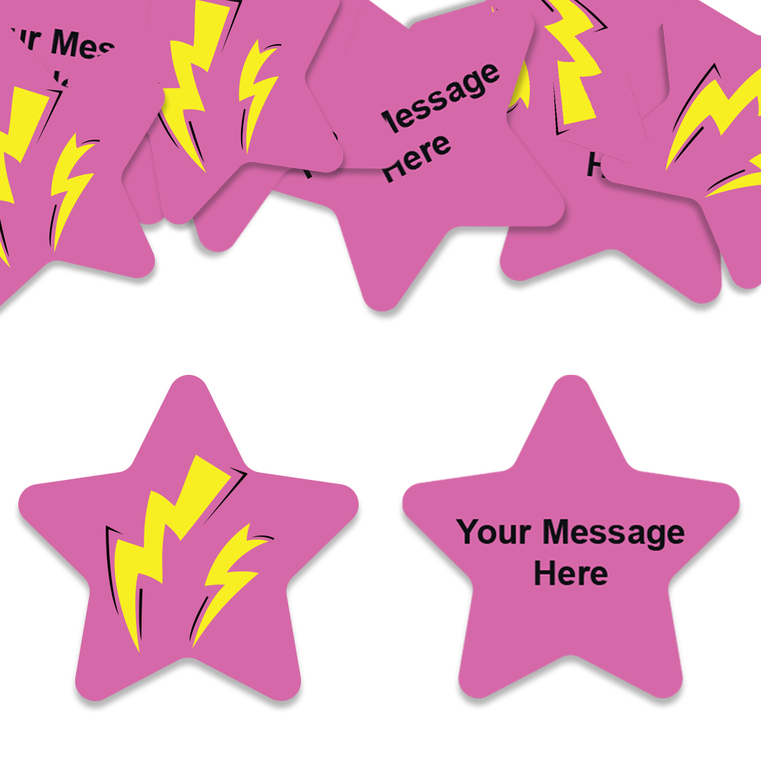 Pop Star Monster Hunters Lightning Bolt Shaped Personalised Confetti - Pack of 50 Product Gallery Image