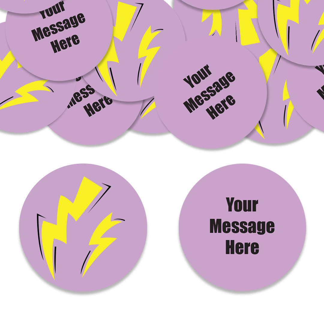 Pop Star Monster Hunters Lightning Bolt Shaped Personalised Confetti - Pack of 50