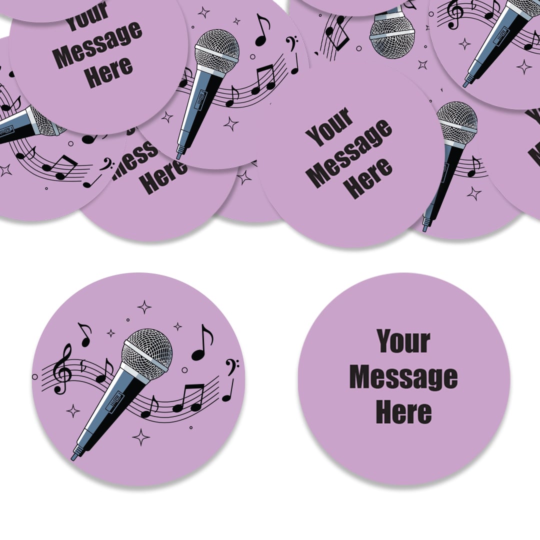 Pop Star Monster Hunters Microphone Shaped Personalised Confetti - Pack of 50 Product Gallery Image