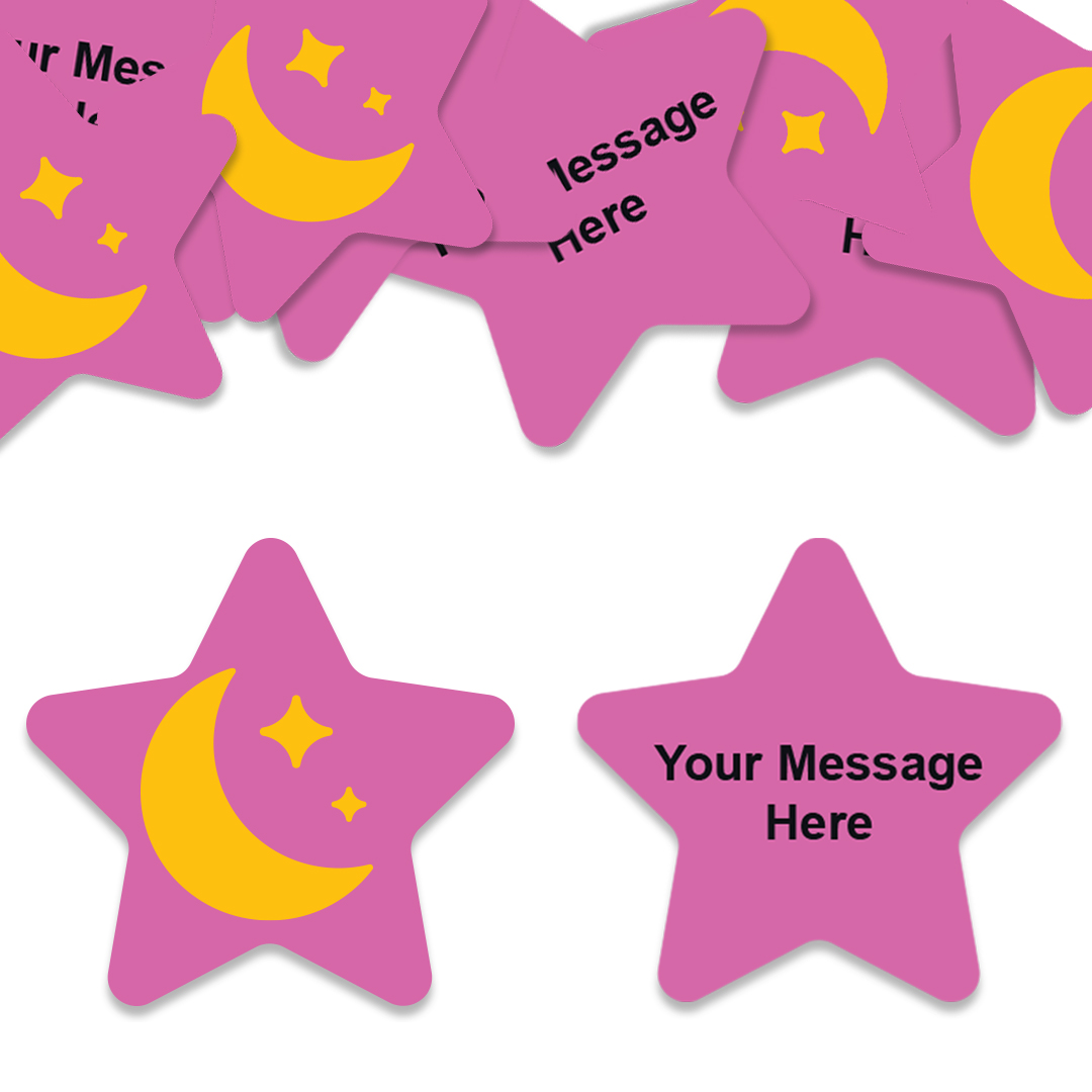 Pop Star Monster Hunters Moon & Stars Shaped Personalised Confetti - Pack of 50 Product Gallery Image