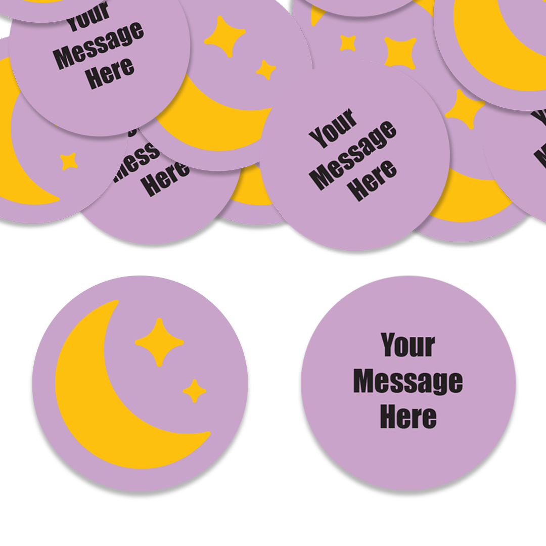 Pop Star Monster Hunters Moon & Stars Shaped Personalised Confetti - Pack of 50