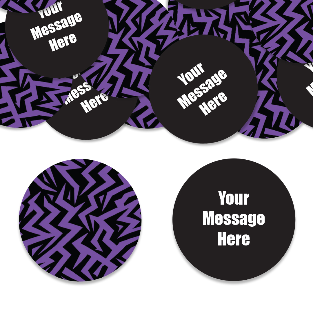 Pop Star Monster Hunters Purple Patterned Round Personalised Confetti - Pack of 50