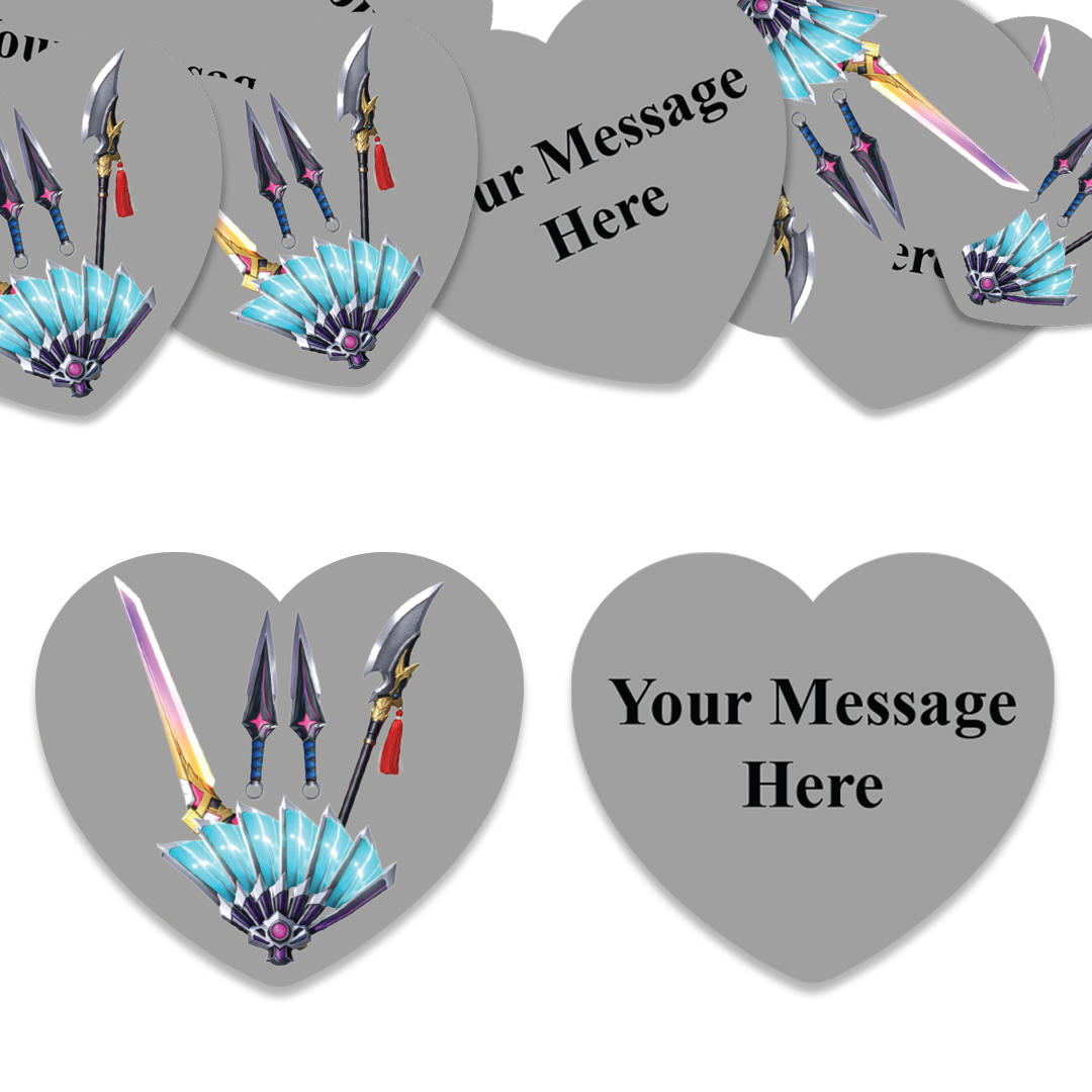 Pop Star Monster Hunters Weapons Shaped Personalised Confetti - Pack of 50 Product Gallery Image