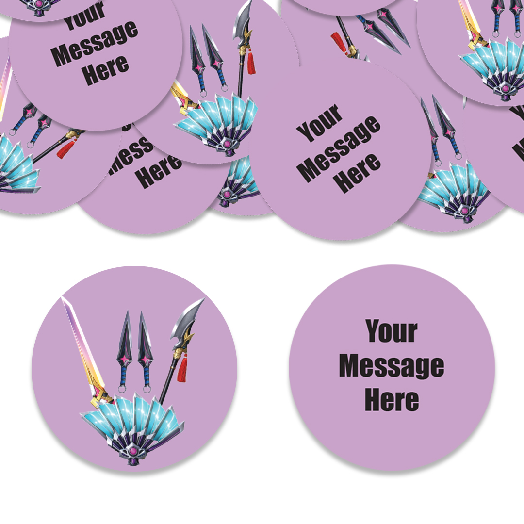 Pop Star Monster Hunters Weapons Shaped Personalised Confetti - Pack of 50 Product Gallery Image