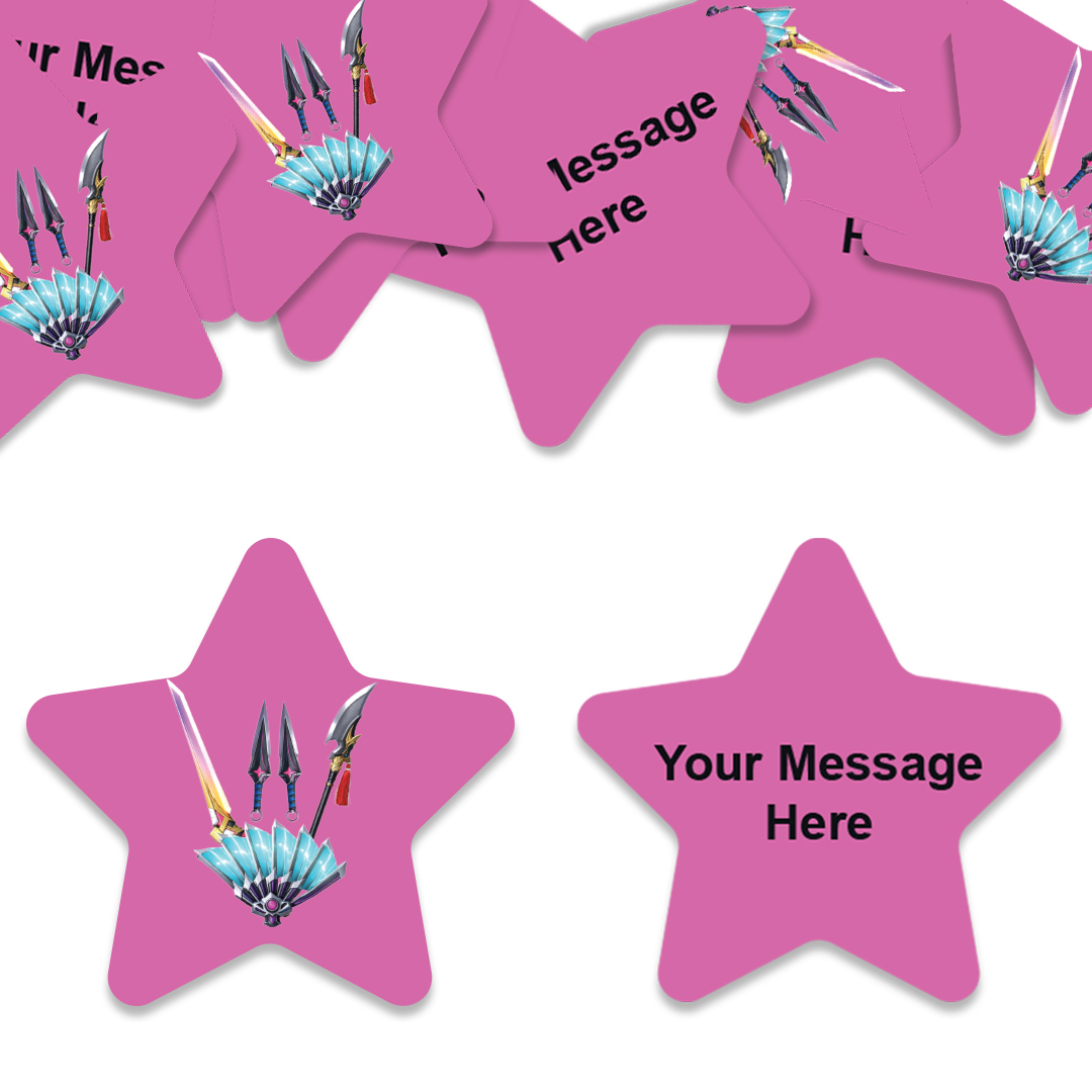 Pop Star Monster Hunters Weapons Shaped Personalised Confetti - Pack of 50