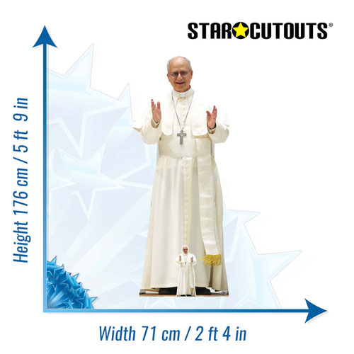 Pope Leo XIV Lifesize Cardboard Cutout 176cm Product Gallery Image