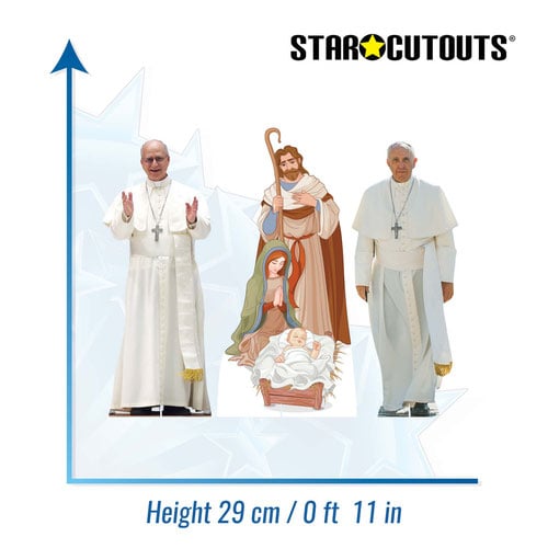 Pope Nativity Table Top Cardboard Cutouts - Pack of 3 Product Gallery Image