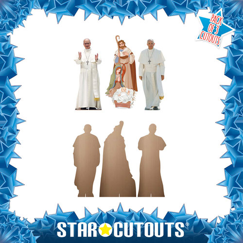 Pope Nativity Table Top Cardboard Cutouts - Pack of 3 Product Gallery Image