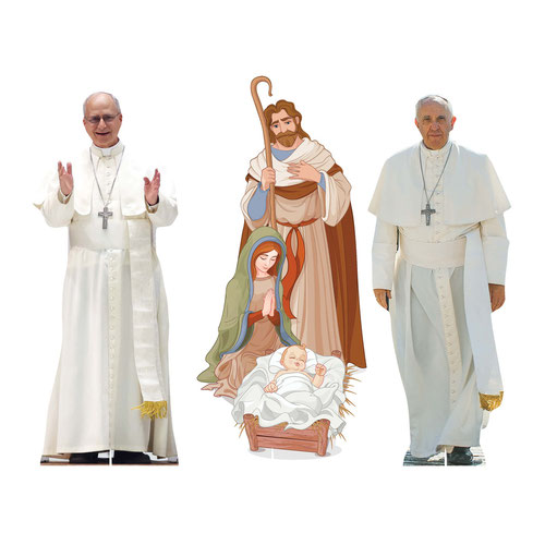 Pope Nativity Table Top Cardboard Cutouts - Pack of 3 Product Gallery Image
