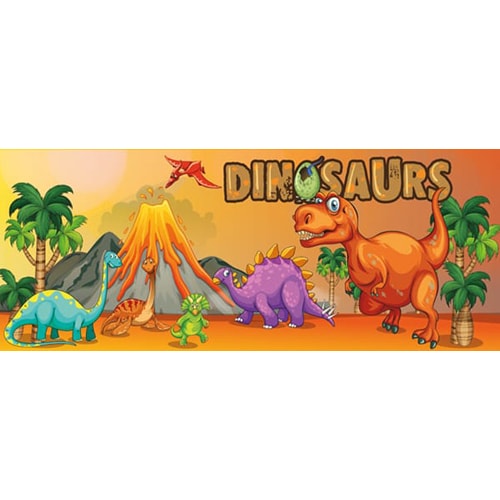 Prehistoric Dinosaurs Design Large Personalised Banner - 10ft x 4ft
