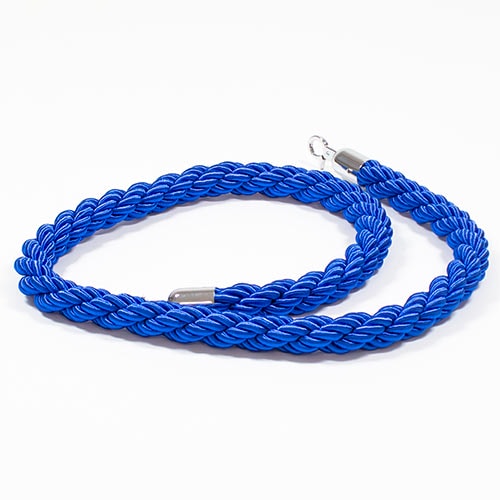 6 Prestige Chrome Poles With 4 Blue Braided Ropes Product Gallery Image