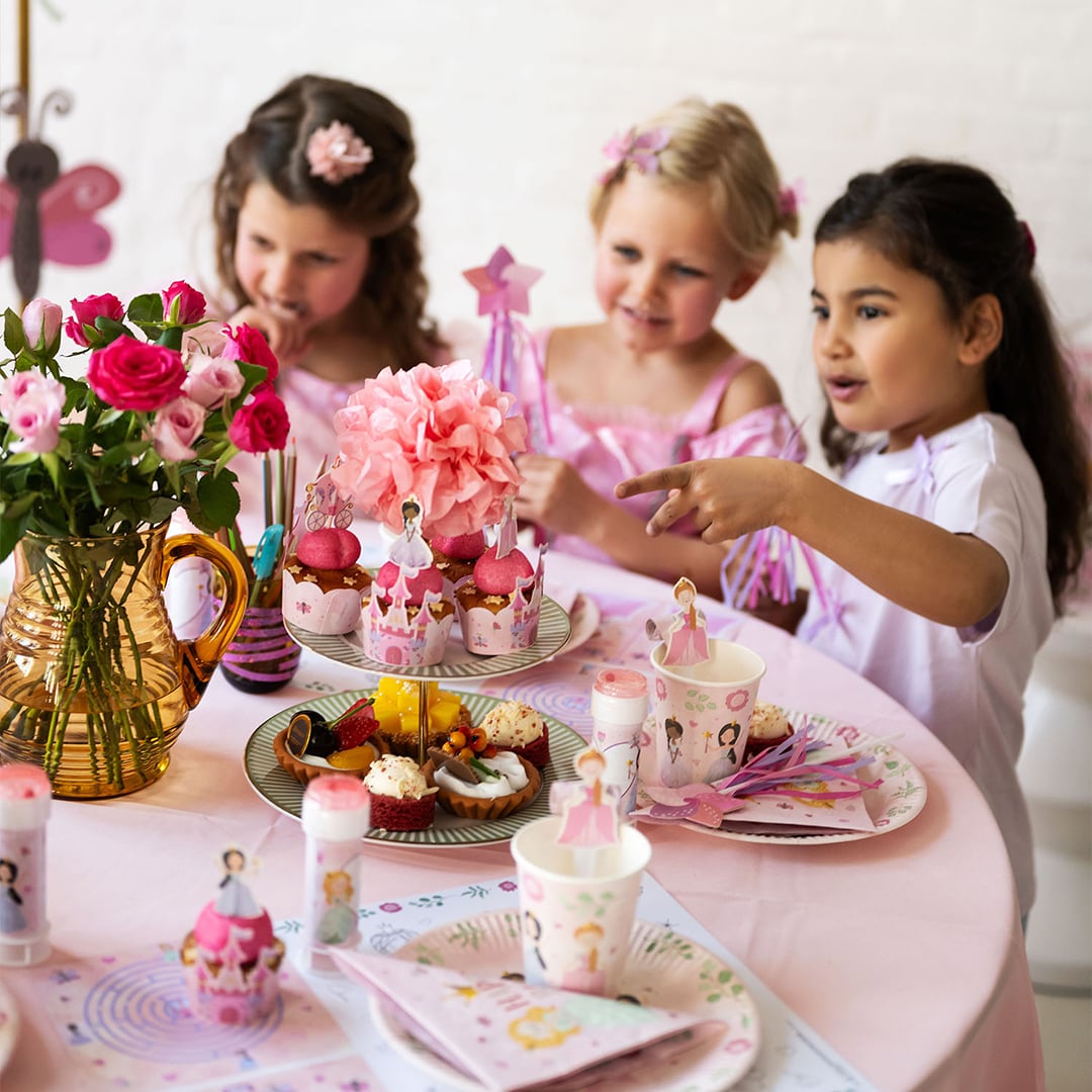 Pretty Princess Party Food Cake Picks & Cupcake Wraps Kit - Pack of 12 Product Gallery Image