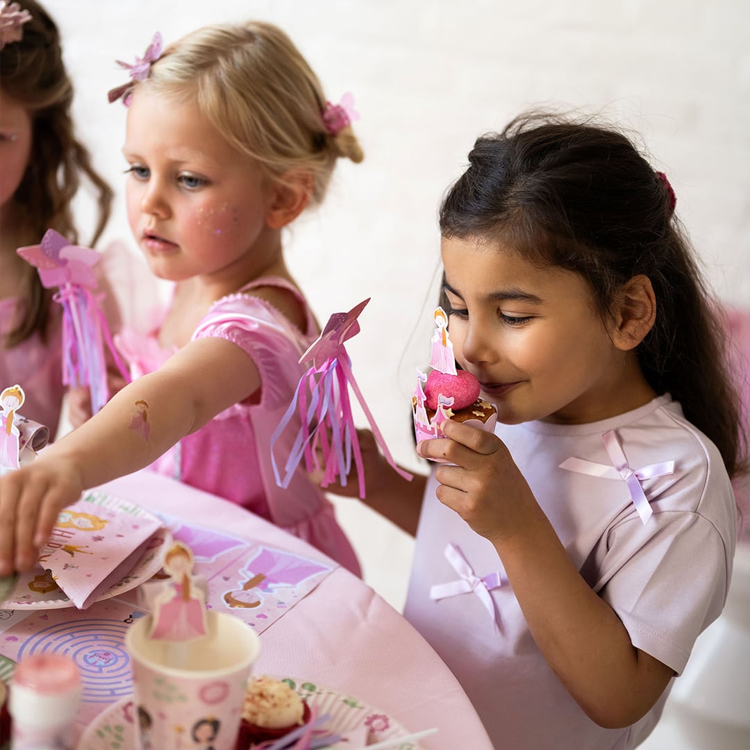 Pretty Princess Party Food Cake Picks & Cupcake Wraps Kit - Pack of 12 Product Gallery Image