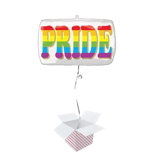 Pride Rainbow Helium Foil Giant Balloon - Inflated Balloon in a Box Product Gallery Image