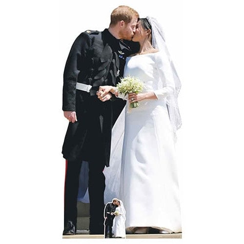 Prince Harry And Meghan Royal Wedding Couple First Kiss Lifesize Cardboard Cutout 184cm Product Gallery Image