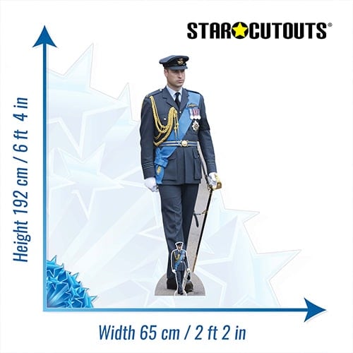 Prince William RAF Uniform Lifesize Cardboard Cutout 192cm Product Gallery Image