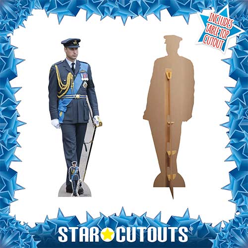 Prince William RAF Uniform Lifesize Cardboard Cutout 192cm Product Gallery Image