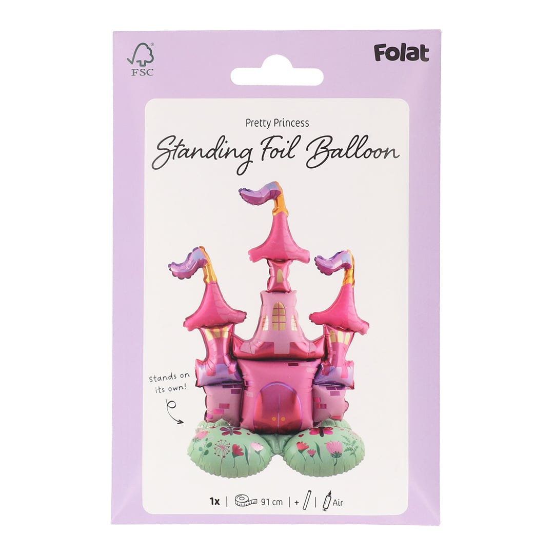 Princess Castle 3D Standing Shaped Air Fill Foil Balloon 90cm / 35.5 in Product Gallery Image