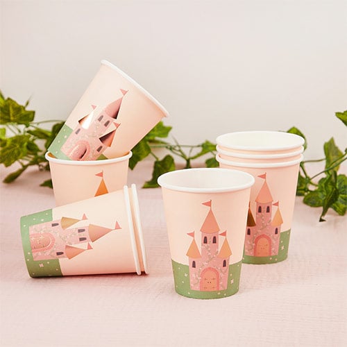Princess Castle Paper Cups 250ml - Pack of 8 Product Gallery Image