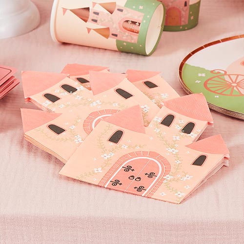 Princess Castle Pink Luncheon Paper Napkins 3 Ply 32cm - Pack of 16 Product Gallery Image