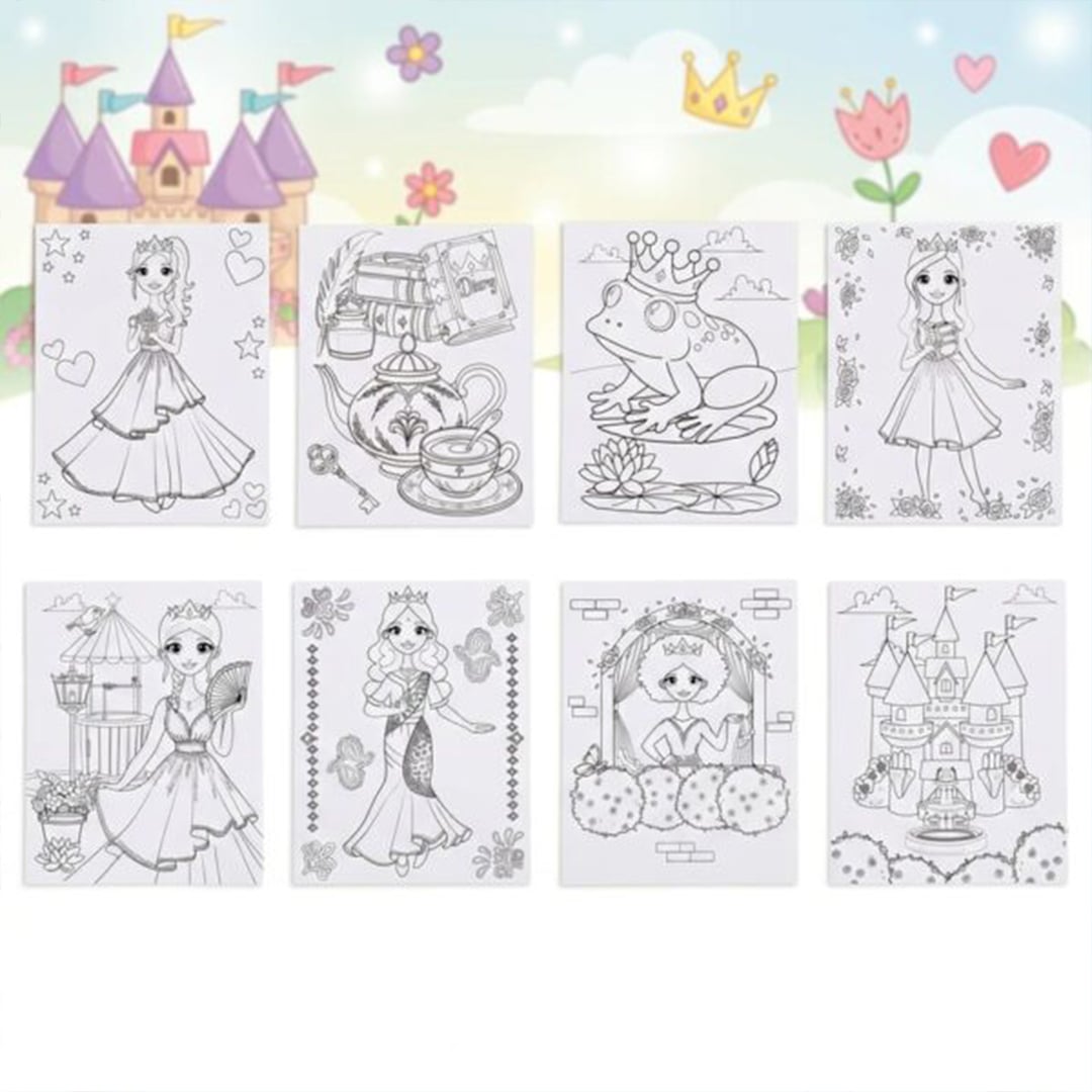 Princess Colouring Set with Mini Pencils & Stickers View 5