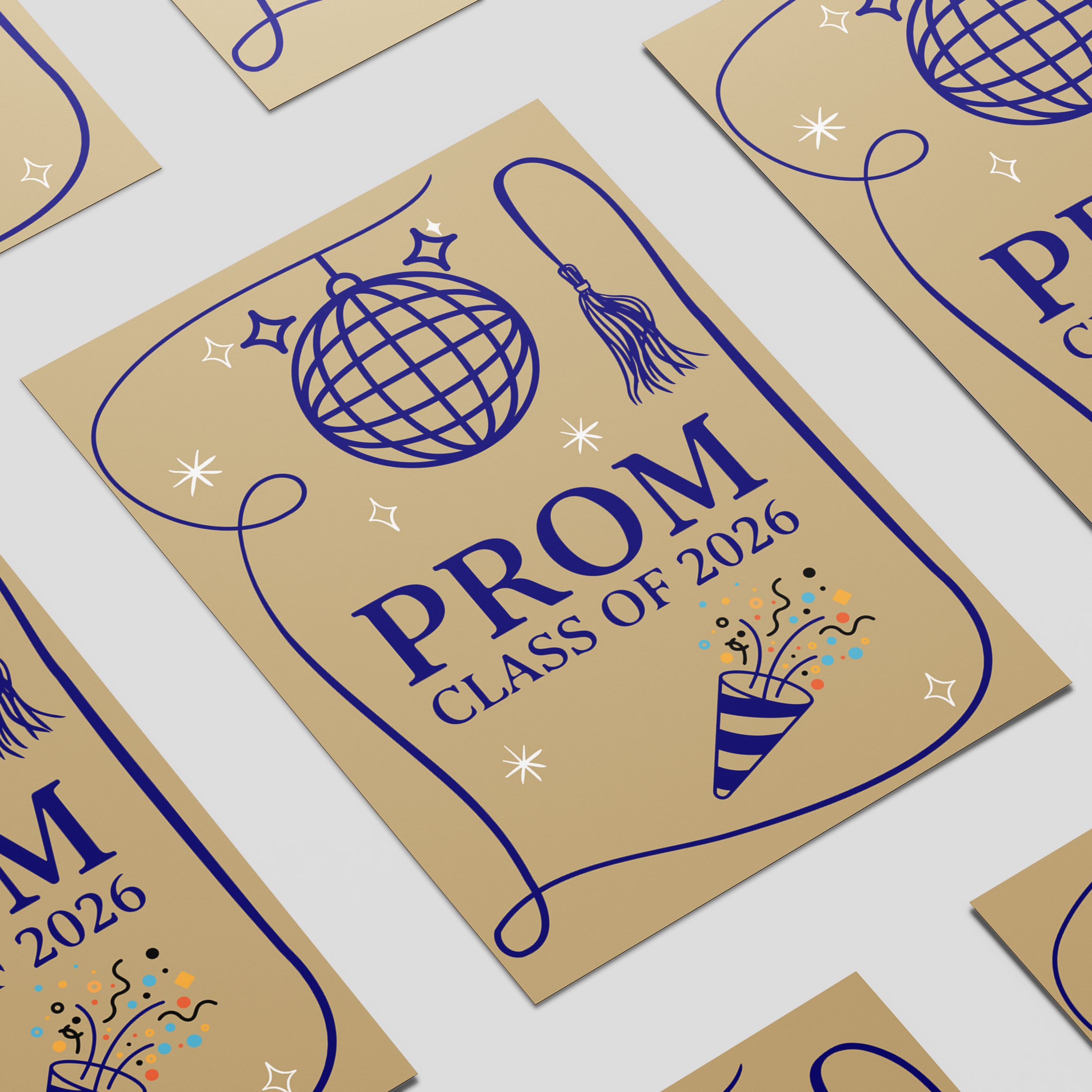 Prom Class of 2026 Design Poster PVC Party Sign Decoration