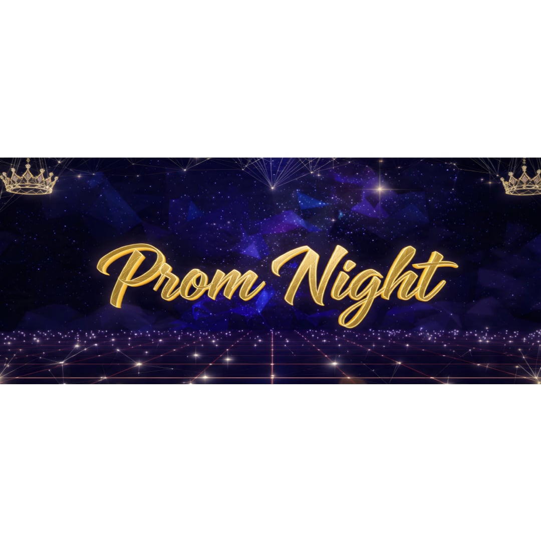 Prom Night Navy Blue Design PVC Party Sign Decoration