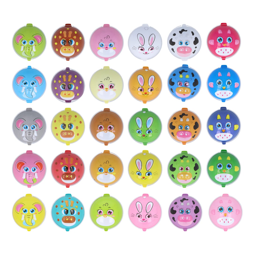 Pull Back and Go Plastic Colourful Animal 4cm