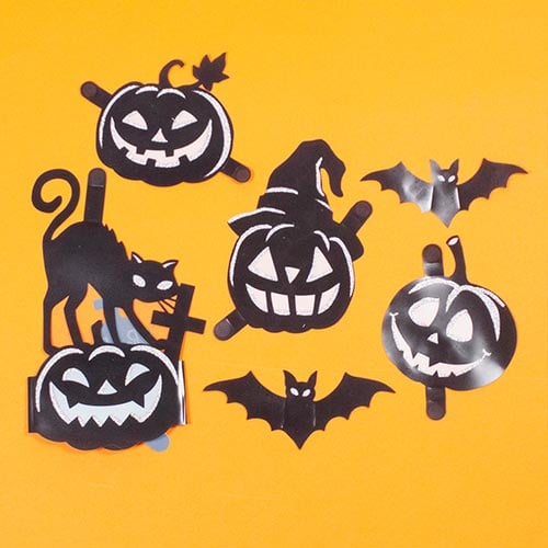 Pumpkin 3D Halloween Wall Stickers - Pack of 6 Product Gallery Image