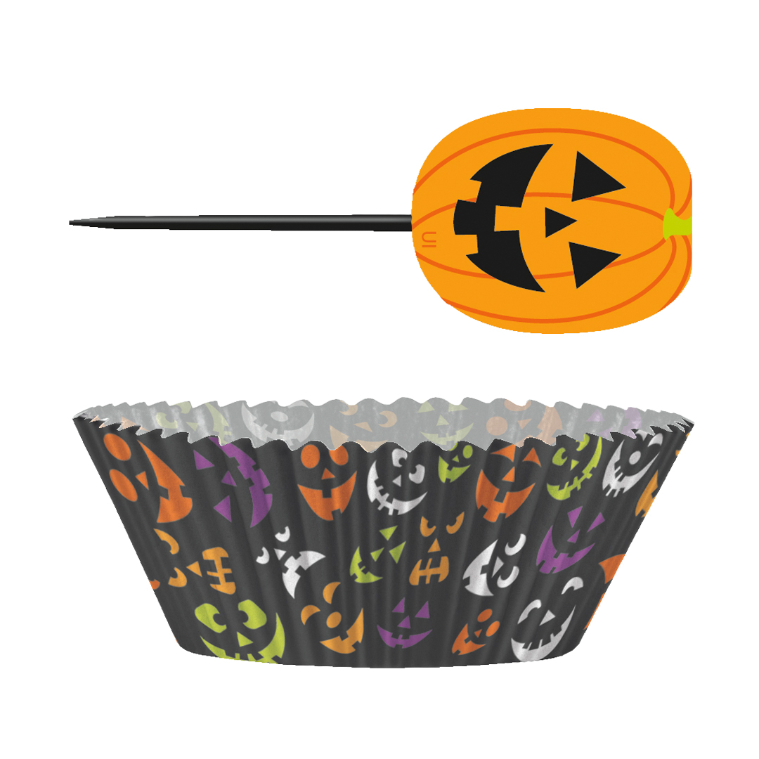Pumpkin Faces Halloween Baking Cupcake Kit