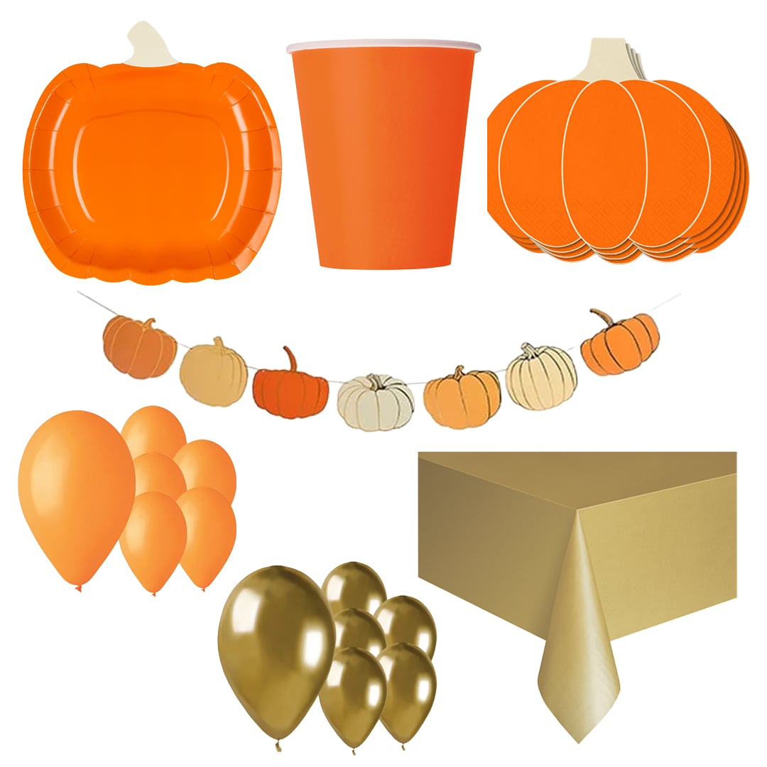 Pumpkin Halloween 12 Person Deluxe Party Pack