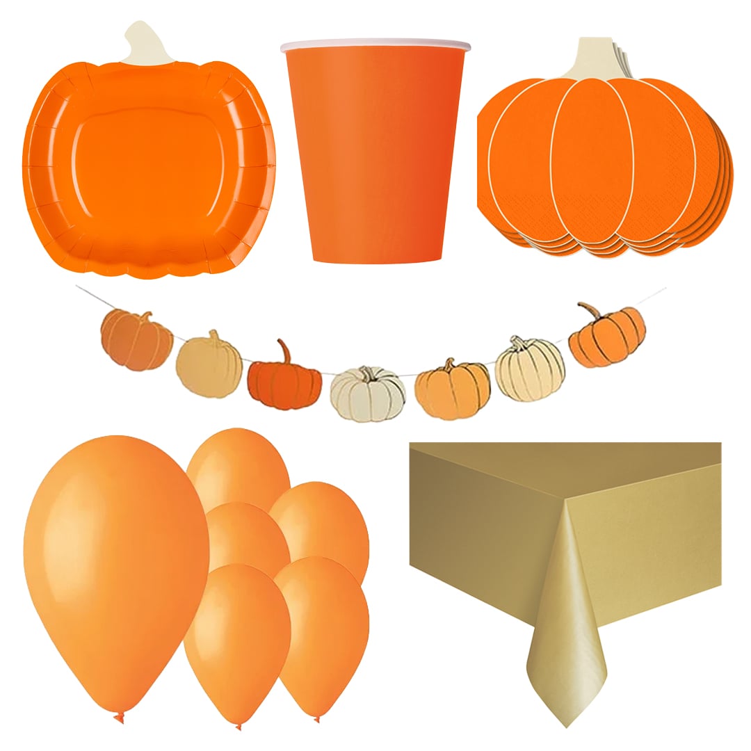 Pumpkin Halloween 6 Person Deluxe Party Pack