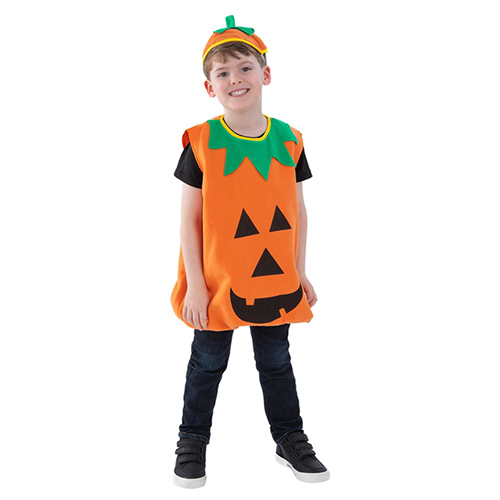 Pumpkin Halloween Fancy Dress Costume Unisex Kids One Size Product Gallery Image