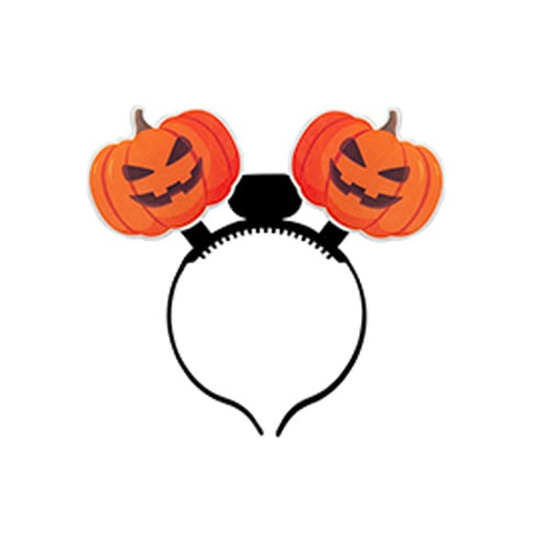 Pumpkin Halloween Light Up Fancy Dress Head Bopper Headband Product Gallery Image