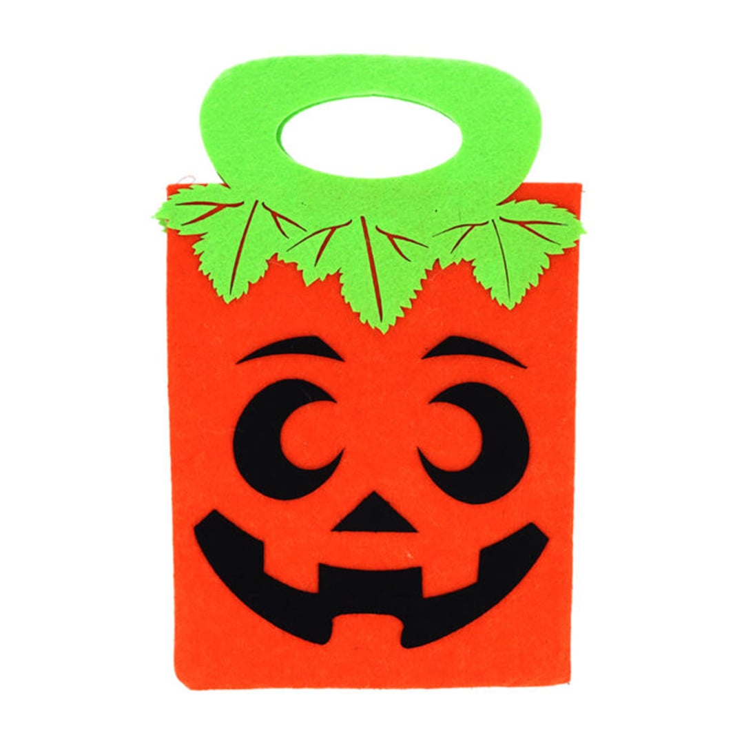 Pumpkin Halloween Orange Felt Treat Bag 32cm