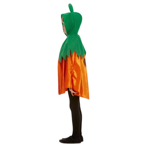 Pumpkin Hooded Cape Fancy Dress Costume Unisex Kids One Size Product Gallery Image