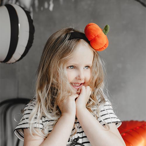 Pumpkin Plush Halloween Fancy Dress Headband Product Gallery Image