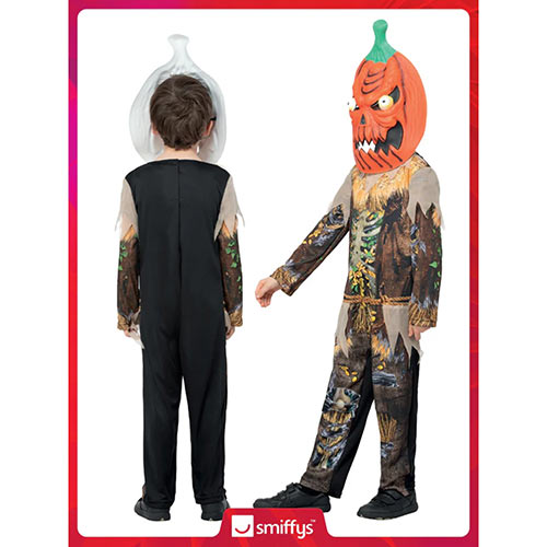 Pumpkin Scarecrow Reaper Fancy Dress Costume Kids Unisex Small - Age 4-6 Product Gallery Image