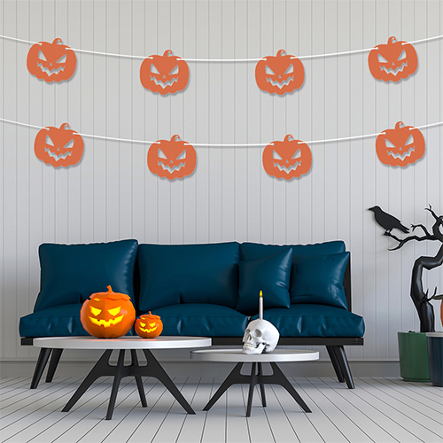 Pumpkins Halloween Customisable Recyclable Card Party Bunting Product Gallery Image