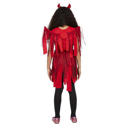 Punk Red Devil Girls Fancy Dress Costume Kids Medium - Age 7-9 Product Gallery Image